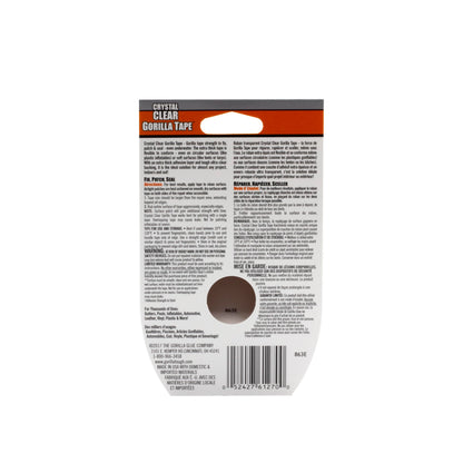 Gorilla Crystal Clear Tape, Duct, Utility, Non-Yellowing, Heavy Duty, Extra Thick Adhesive, Flexible, UV Temperature Resistant, 1.88 in x 27 ft, (Pack of 1), 6127002