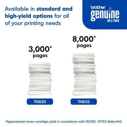 Brother Original TN850 High-Yield Black Toner Cartridge, Higher Yield for Value, Original Toner Replacement cartridges, Toner for Brother Laser Printers HL-L5000D, MFC-L5700DW, MFC-L5800DW, and More 🍁 All In One Marketplace Canada