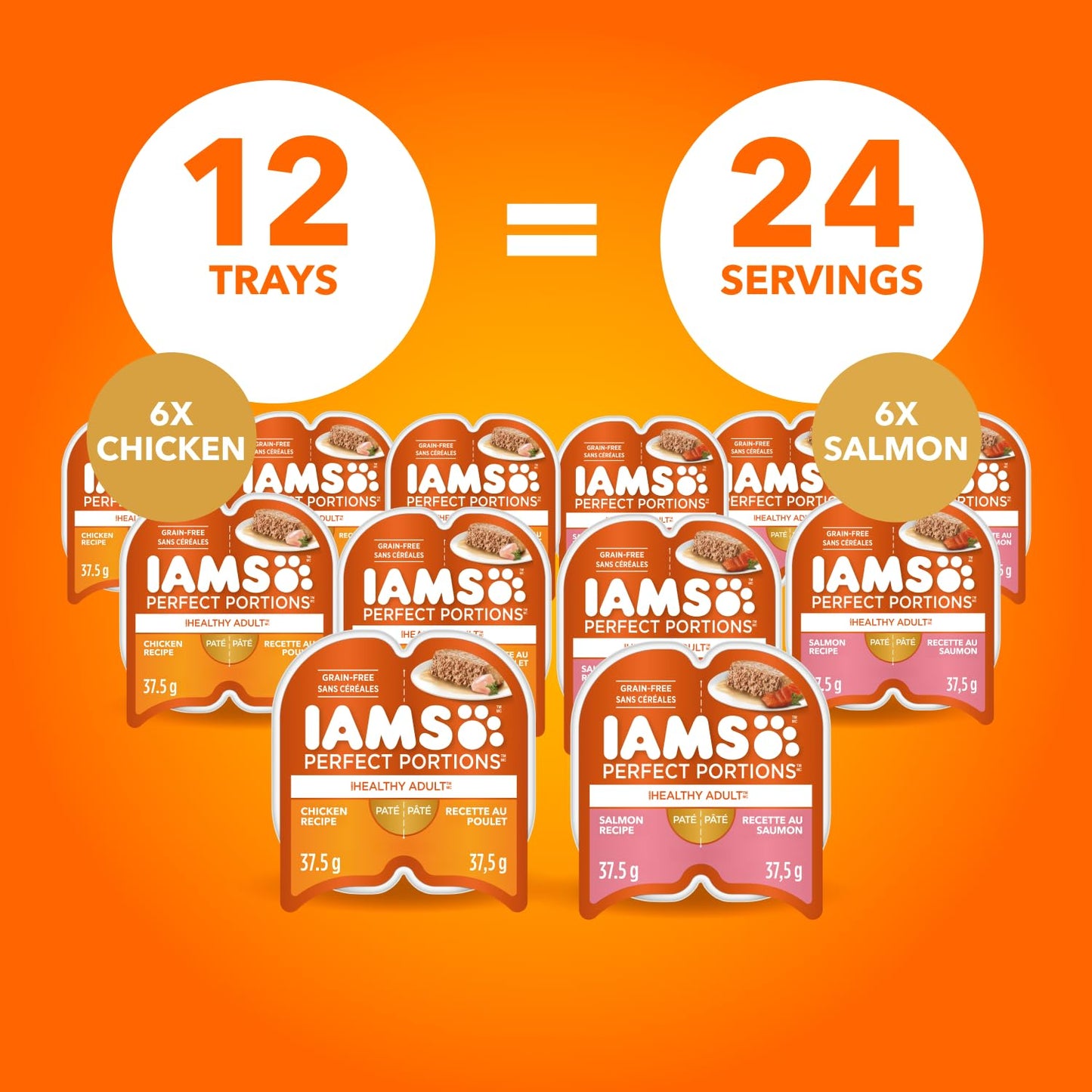 IAMS Perfect Portions Adult Wet Cat Food, Chicken Flavour, 75g (12 Pack) 🍁 All In One Marketplace Canada