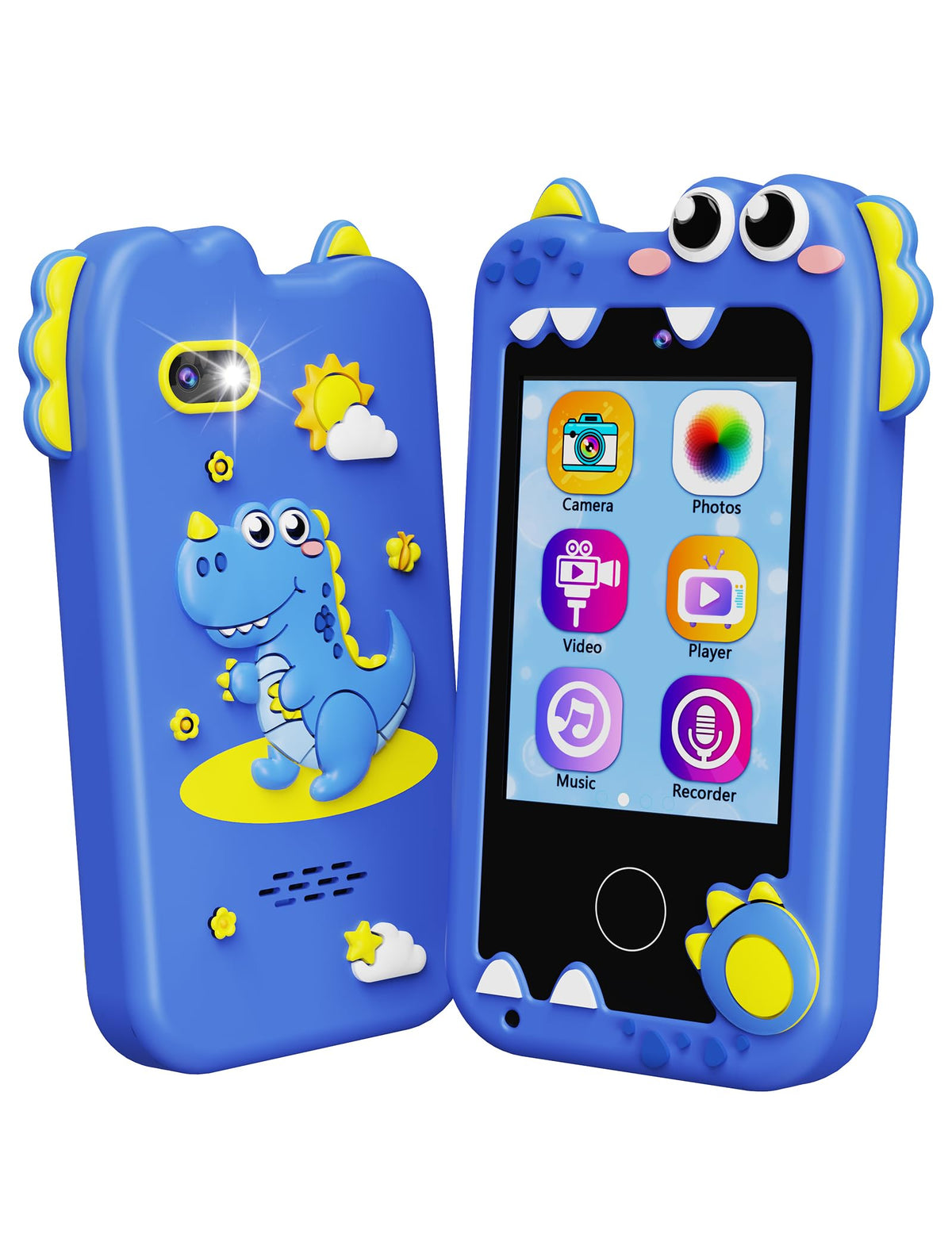 Kikidex Kids Phone for Girls, Toys for Boys Girls Age 3-8 Christmas Birthday Gifts, Touchscreen Kids Toy Cell Phone with Dual Camera, Puzzle Game, Music Player (Blue) 🍁 All In One Marketplace Canada
