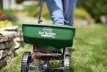 Scotts Turf Builder Edgeguard Mini Broadcast Spreader - Precise Spreading, No Waste - Seed, Fertilizer, Ice Melt - for Small to Medium Lawns Scotts