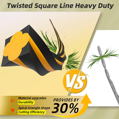 0.080'' DWO1DT801 Replacement String Timmer Lines Compatible with DEWALT Weed Eater, Square Twisted Weed Eater String, Heavy Duty Trimmer String (240 ft)