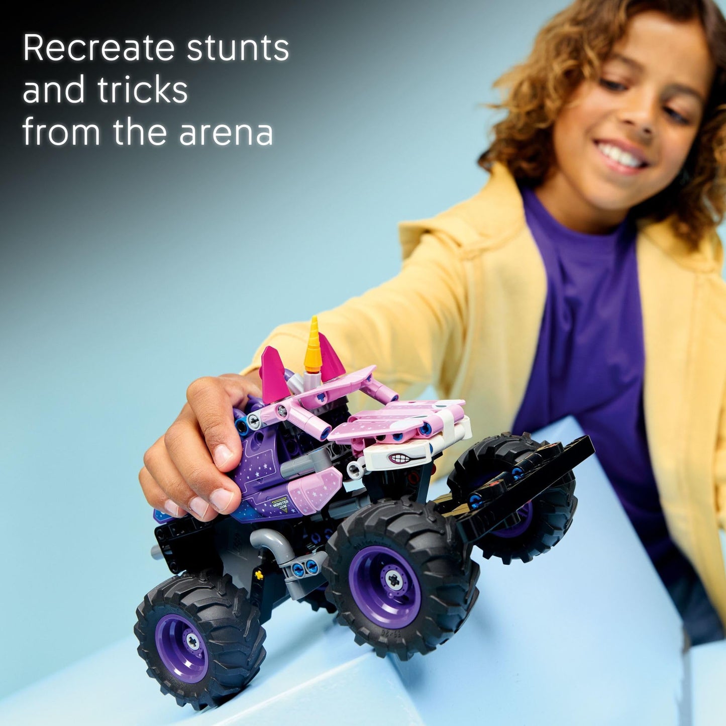 LEGO Technic Monster Jam Sparkle Smash Pull-Back Truck Toy for Boys & Girls - Monster Truck Building Toy W/Pull-Back Racing Action for Kids, Ages 7+ - Gift Idea for Birthdays - 42220 LEGO
