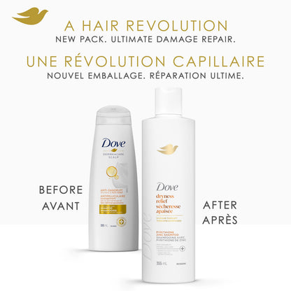 Dove Dryness Relief Damage Therapy Shampoo & Conditioner, 355mL, 4-Pack Dove