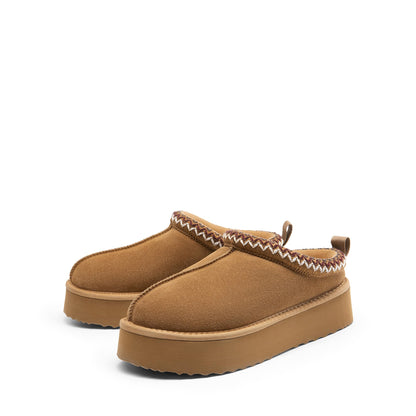 DREAM PAIRS Women's Platform Slippers Genuine Suede,Chestnut,7 🍁 All In One Marketplace Canada