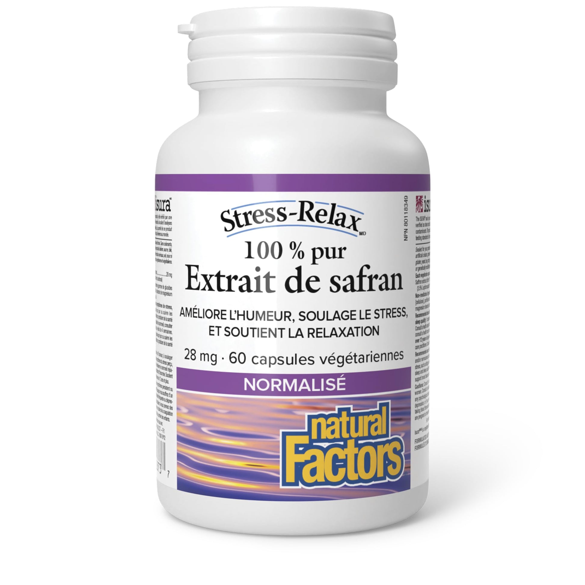 Natural Factors Stress-Relax Saffron Extract 28 mg, 60 DAY SUPPLY, 100% Pure, 60 Veg Caps, Improves Mood, Relieves Stress & Supports Relaxation, Proudly Canadian - Available at All In One Marketplace Canada