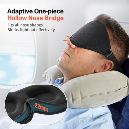 LitBear Sleep Mask for Side Sleeper Women Men, Eye Mask for Sleeping Light Blocking, 3D Contoured Cup Sleeping Mask, Soft Breathable Sleep Eye Mask with Adjustable Elastic Strap for Flight Nap - Available at All In One Marketplace Canada
