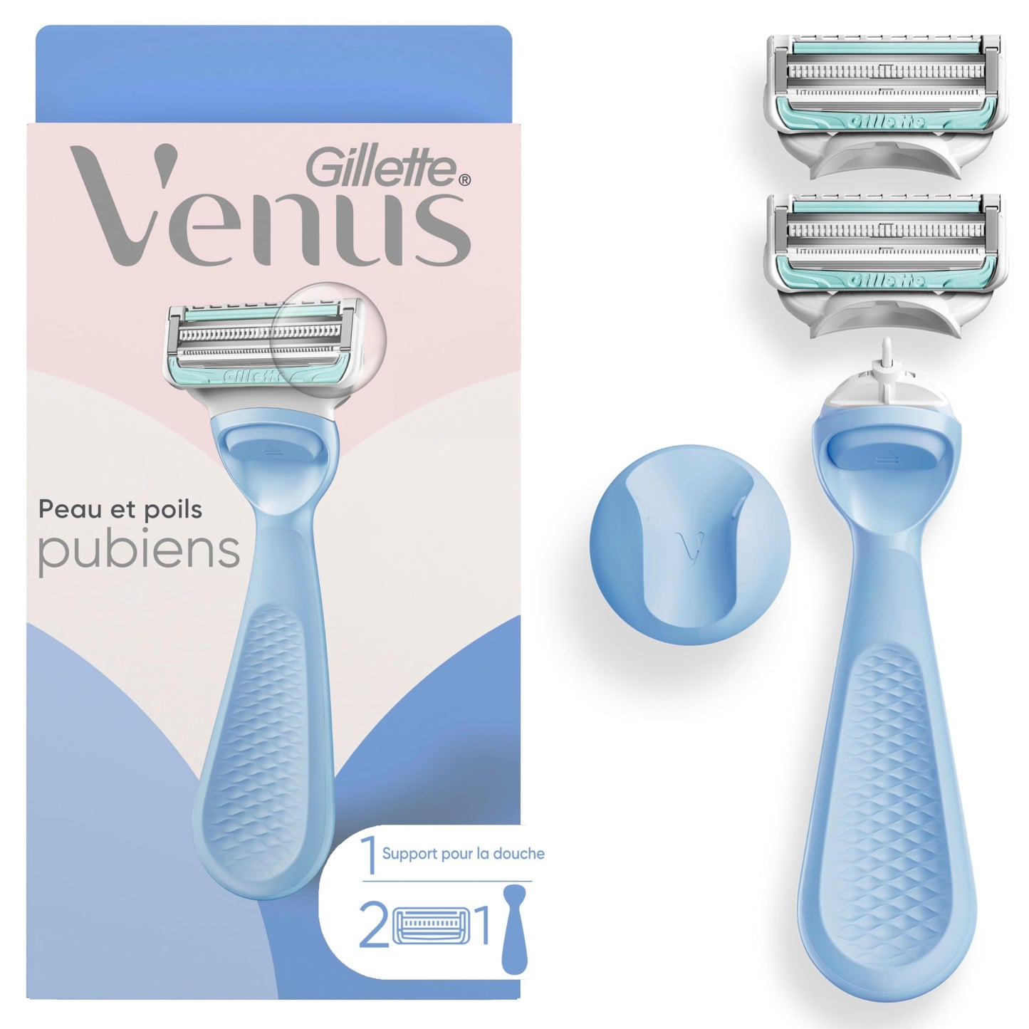 Gillette Razors Women Pubic Hair, Bikini Razor, Venus Intimate Grooming Razor, 1 Handle + 2 Refills - Available at All In One Marketplace Canada