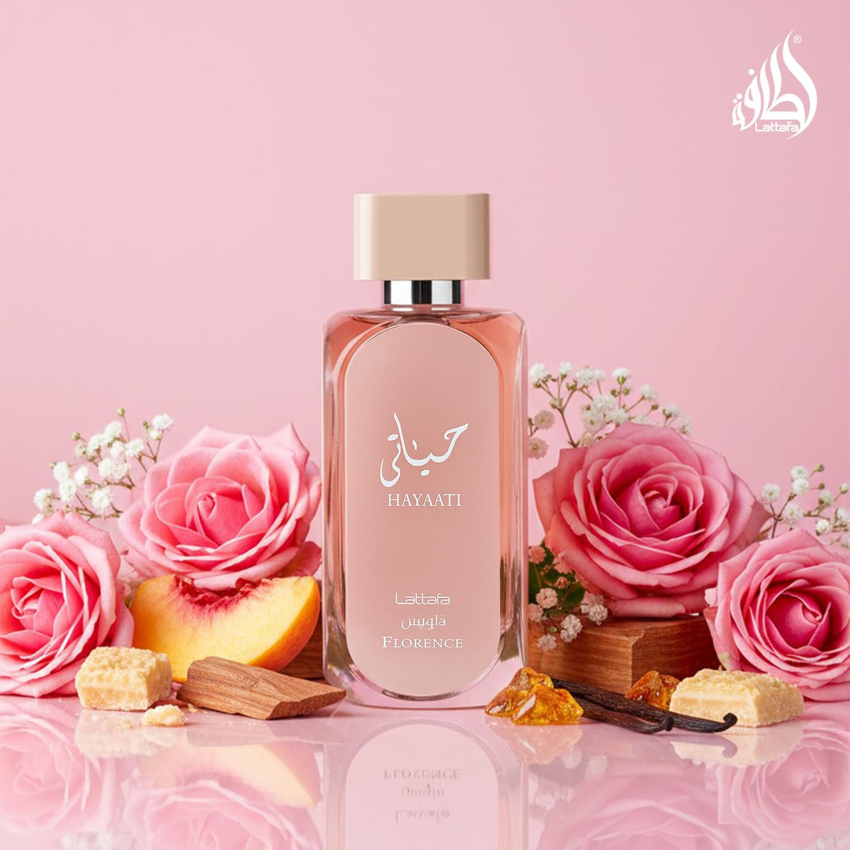 Lattafa Hayaati Florence for Unisex Eau de Parfum Spray, 3.4 Ounce