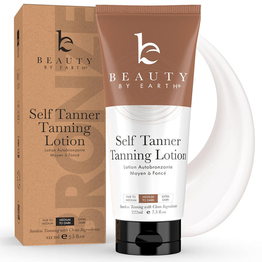 Self Tanner Tanning Lotion - Made with Natural & Organic Ingredients, Sunless Tanning Lotion for Body, Perfect Self Tan for Women & Men for a Natural Looking Glow, Medium to Dark - Available at All In One Marketplace Canada