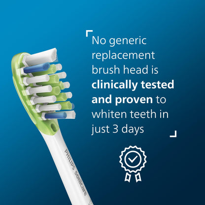 Philips Sonicare W3 Whitening Brush Heads, 2-Pack, 6 Month Supply, White PHILIPS