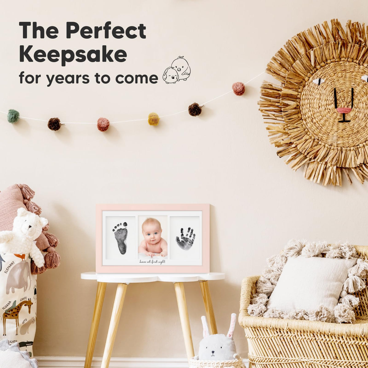 Inkless Hand and Footprint Kit, Boy Girl Newborn Keepsake (Petal Pink) 🍁 All In One Marketplace Canada