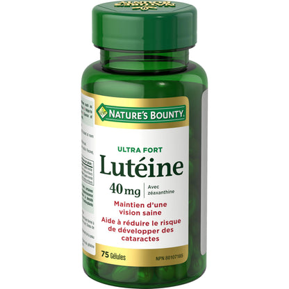 NATURE'S BOUNTY Lutein, Ultra Strength, Support For Conditions Like Cataracts & Macular Degeneration, 53 g - Available at All In One Marketplace Canada