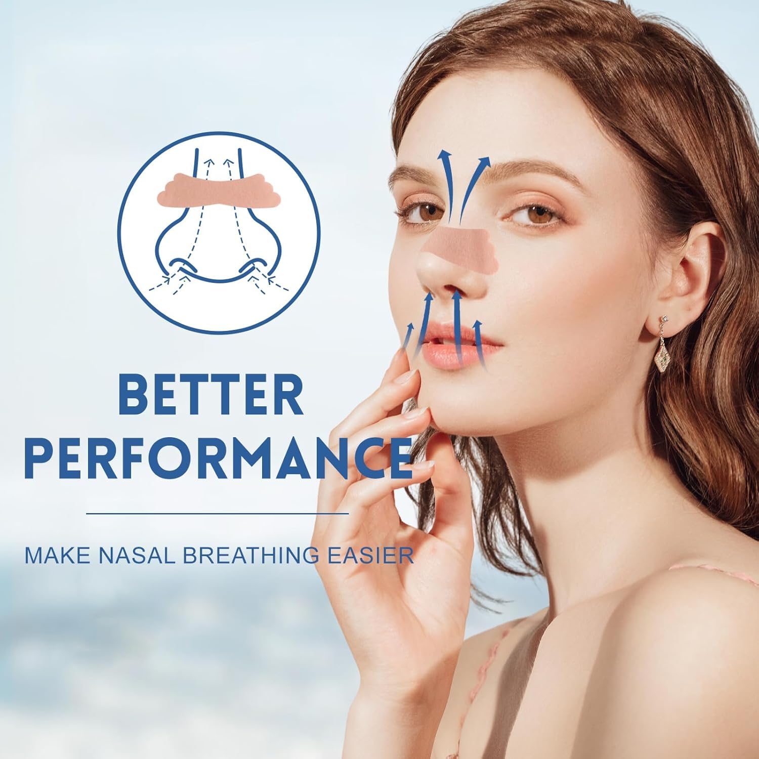 100Pcs Nasal Strips for Snoring, Extra Strength Nose Strips Breathing, Nose Tape for Sports and Sleep, Anti Snoring Strips Help Stop Snoring,Keep your nose open and comfortable - Available at All In One Marketplace Canada