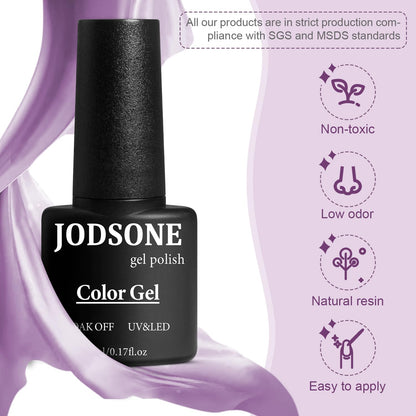 JODSONE 60 PCS Gel Nail Polish Kit with U V Light Base and Matte Glossy Top Coat Nail Gel Polish Soak off Manicure Accessory Tools Suitable for All Seasons - Available at All In One Marketplace Canada