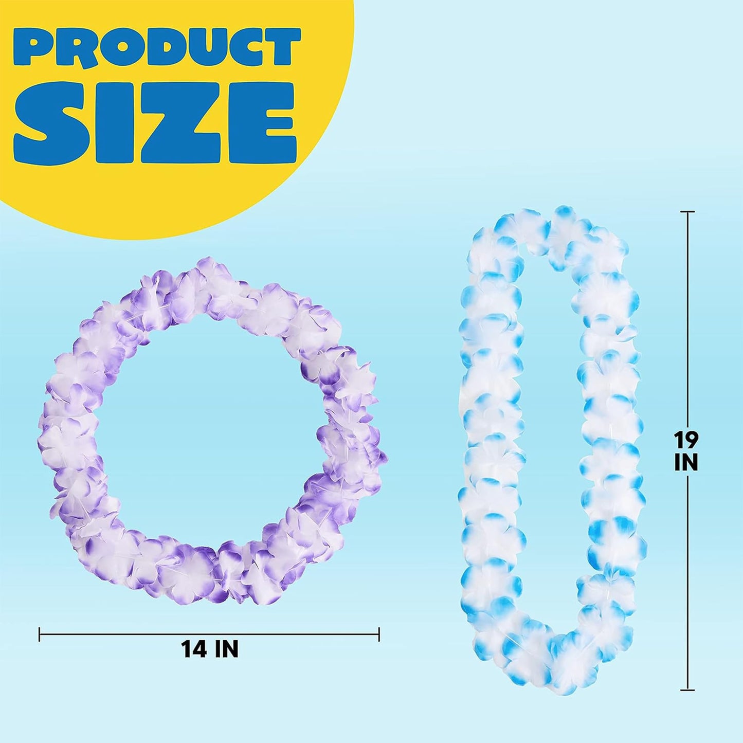 Joyin Toy 36 Counts Hawaiian Leis Bulk, Tropical Flower Lei Hawaiian Lei Beach Hawaii Luau Party Favors Decoration Birthday Party Supplies(3 Dozen) - Available at All In One Marketplace Canada