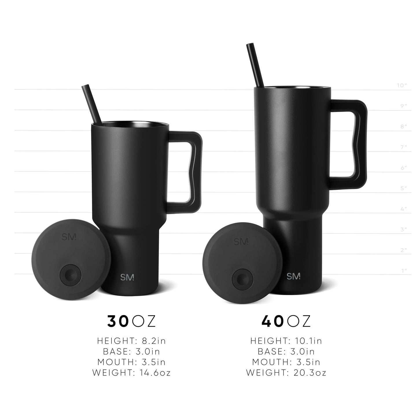 Simple Modern Tumbler with Handle and Straw | 40oz | Green Simple Modern