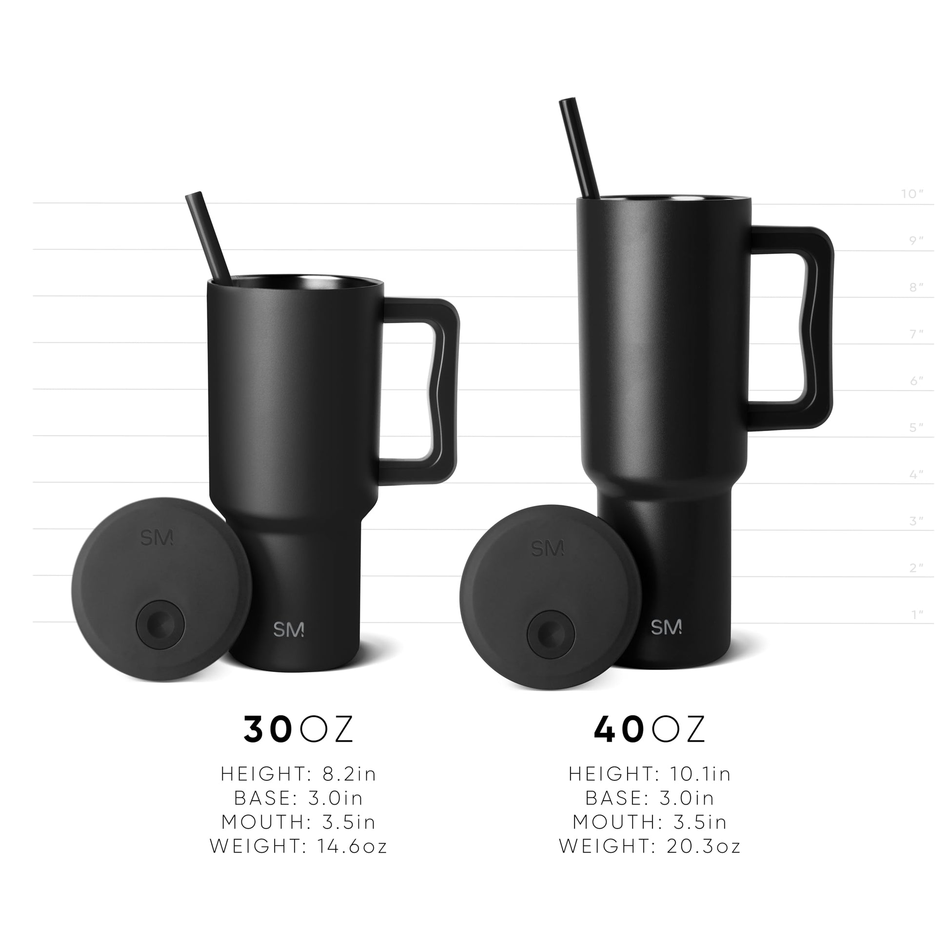 Simple Modern Tumbler with Handle and Straw | 40oz | 80s Mix Simple Modern