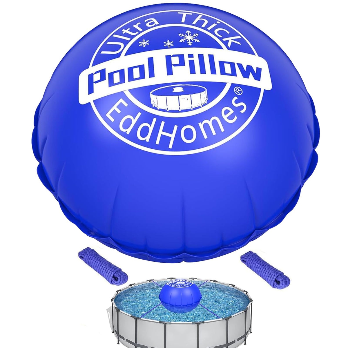 5x5ft Pool Pillow for Above Ground Pools, 0.5mm Extra Thick & Strong Cold-Resistant Pool Pillows Round for Closing Winter, Poo l Pill ow for Winterizing to Last All Season 🍁 All In One Marketplace Canada