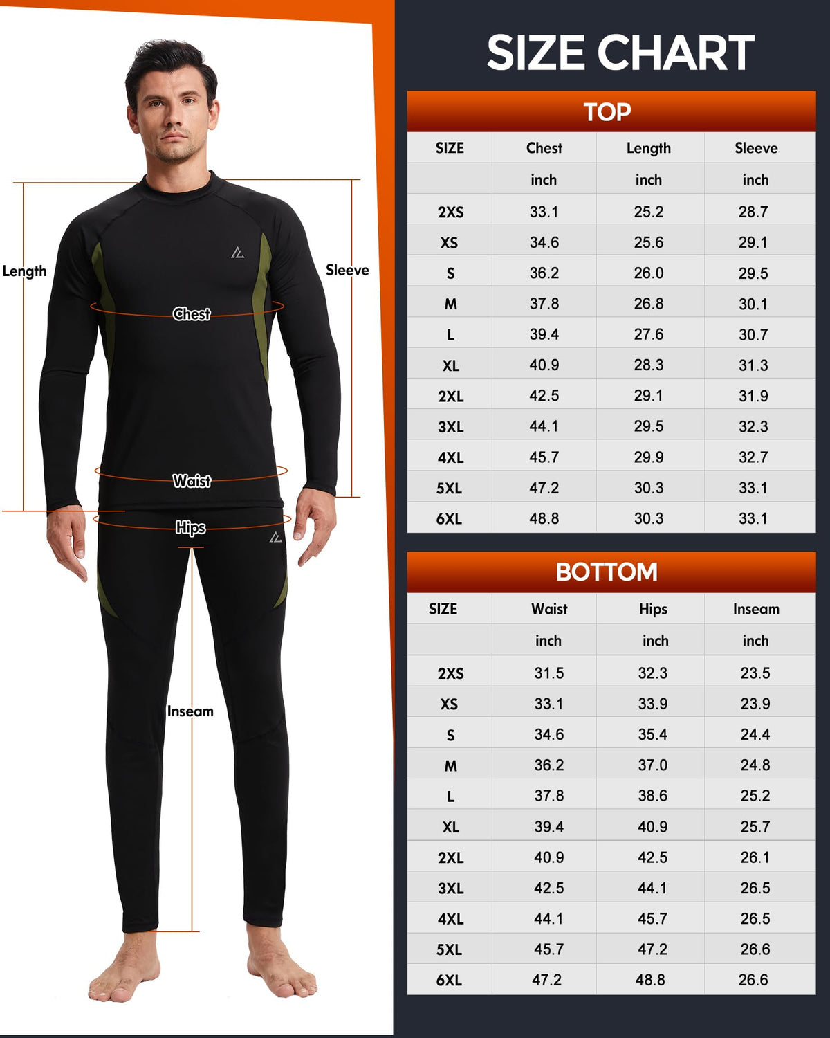 CL convallaria Thermal Underwear for Men Long Johns Set Base Layer Cold XL 🍁 All In One Marketplace Canada