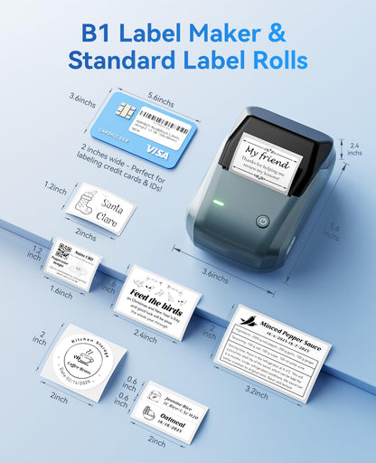 NIIMBOT B1 Label Maker Machine with Tape, Thermal Name Tag Sticker Printer