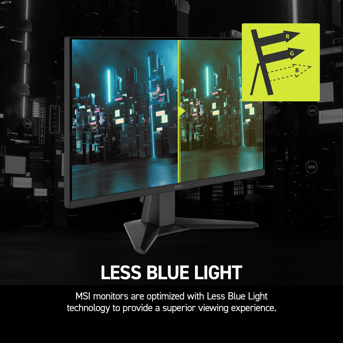 MSI MAG 245F X24 24-inch 1920 x 1080 (FHD) Gaming Monitor, 240Hz, FreeSync Premium, HDR Ready, HDMI, VGA Port, VESA Mountable, Tilt, 4-Side Slim Bezel, 0.5ms, Black MSI