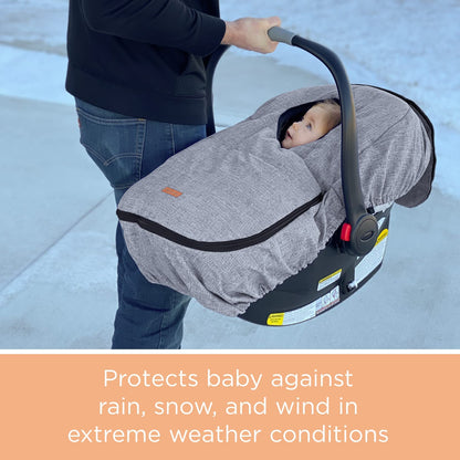 liuliuby Winter Carseat Covers for Baby | Infant Car Seat Cover Baby | Doona Accessories | Warm & Thick Fleece Canopy for Infant & New Born Cold Weather (Gray) 🍁 All In One Marketplace Canada