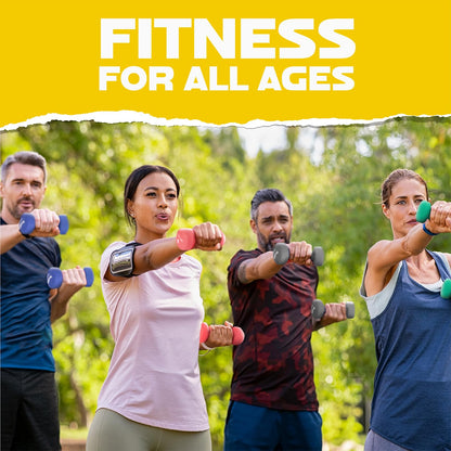 Yes4All Haltères en néoprène, poids et haltères, ensemble de poids, poids à main pour femmes, paire d'haltères, poids libres (Jaune - 4 lbs)