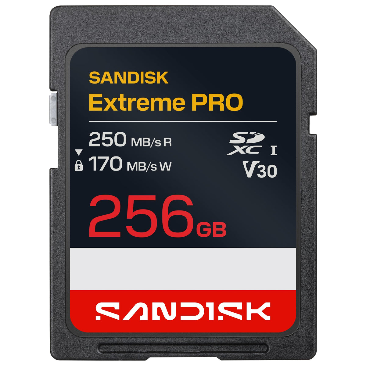 SANDISK 256GB Extreme PRO SD UHS-I Card - Up to 250MB/s Read Speed and 170MB/s Write Speed, 4K UHD, Full HD, U3, and V30 - SDSDXXJ-256G-GSCIN
