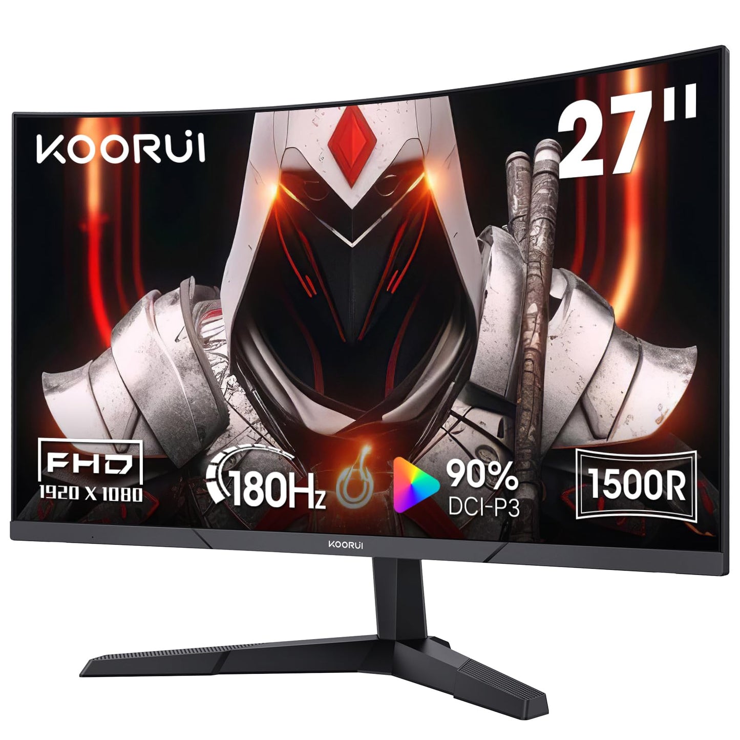 KOORUI 27 Inch Curved Gaming Monitor, 180Hz 1ms 1080P 1500R, Adaptive Sync 🍁 All In One Marketplace Canada