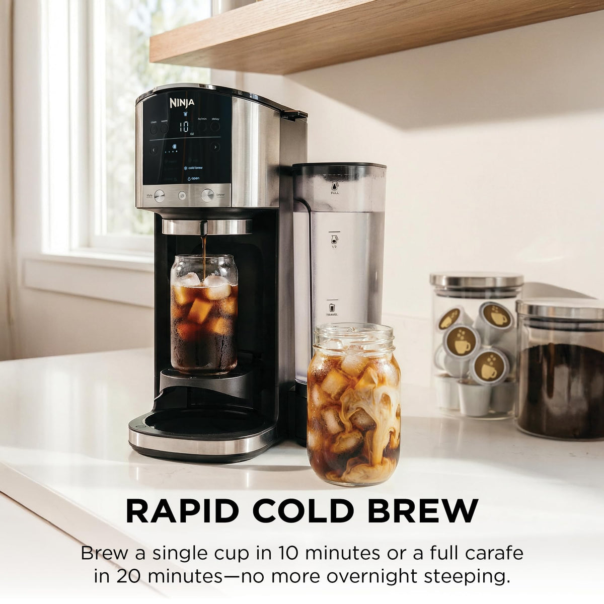 Ninja DualBrew Coffee Maker | Grounds & Pods | Stainless Steel | GP161C