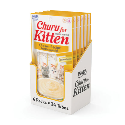 INABA Churu Kitten Cat Treats Lickable Tubes, Chicken, 24ct 🍁 All In One Marketplace Canada