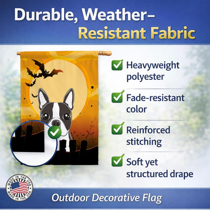 Drapeau de maison en toile Caroline's Treasures BB1761CHF Halloween Boston Terrier, multicolore, grand