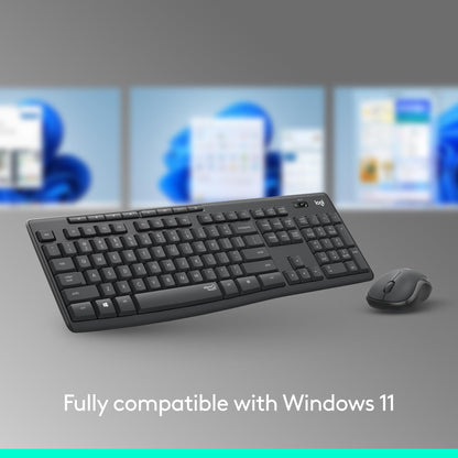 Logitech MK295 Full Size Silent Wireless Keyboard Mouse Combo - Off White