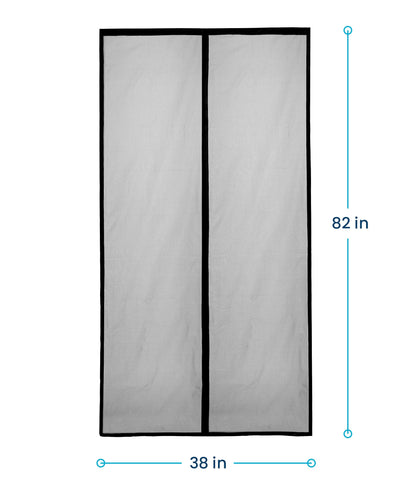 Flux Phenom Magnetic Screen Door - Bugs Out, Breeze in - 9min Install Auto-Sealing Heavy Duty Double Stitched Mesh, 52 Magnets, Hands Free Sliding & Patio Doors Net, Pet & Kid Friendly, 38 x 82 Inch