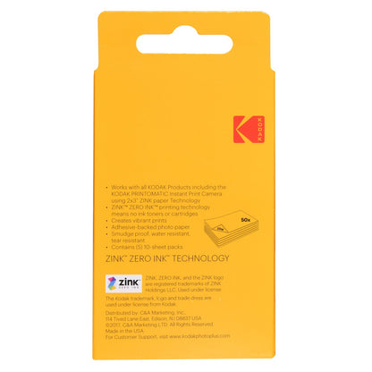 KODAK 2 ʺ x 3ʺ Premium ZINK Photo Paper 50-Pack - Compatible with KODAK PRINTOMATIC 🍁 All In One Marketplace Canada