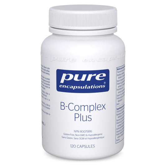 Pure Encapsulations B-Complex Plus - B Vitamins Supplement to Support Neurological Health, Cardiovascular Health & Energy Levels* - With Vitamin B12 & More - 120 Capsules - Available at All In One Marketplace Canada