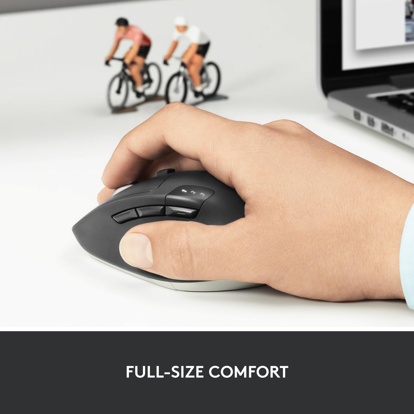 Logitech M720 Triathlon Multi-Device Wireless Mouse, Bluetooth, USB Unifying Receiver, 1000 DPI, 6 Programmable Buttons, 2-Year Battery, Compatible with Laptop, PC, Mac, iPadOS - Black - Available at All In One Marketplace Canada