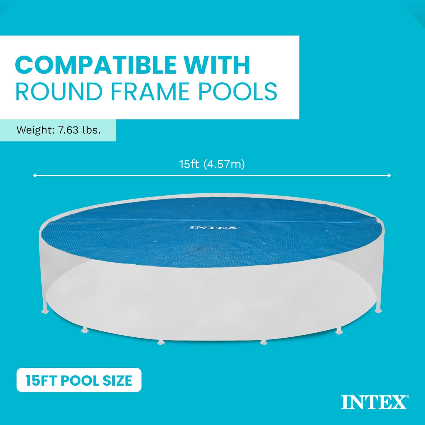 Intex 59954E Solar Cover for 15ft Diameter Easy Set and Frame Pools