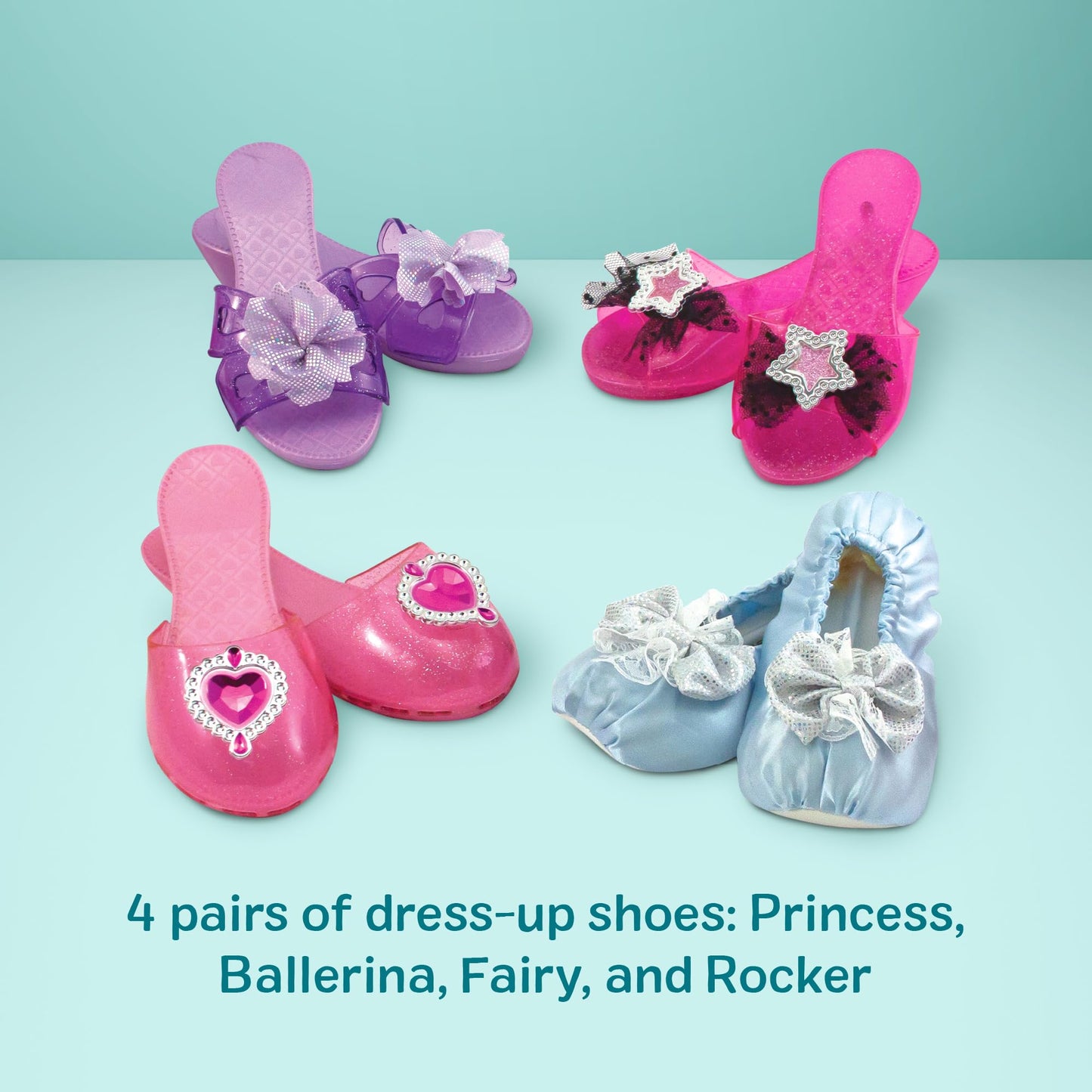 Melissa & Doug Step in Style 4-Pair Dress-Up Shoes Play Set Melissa & Doug
