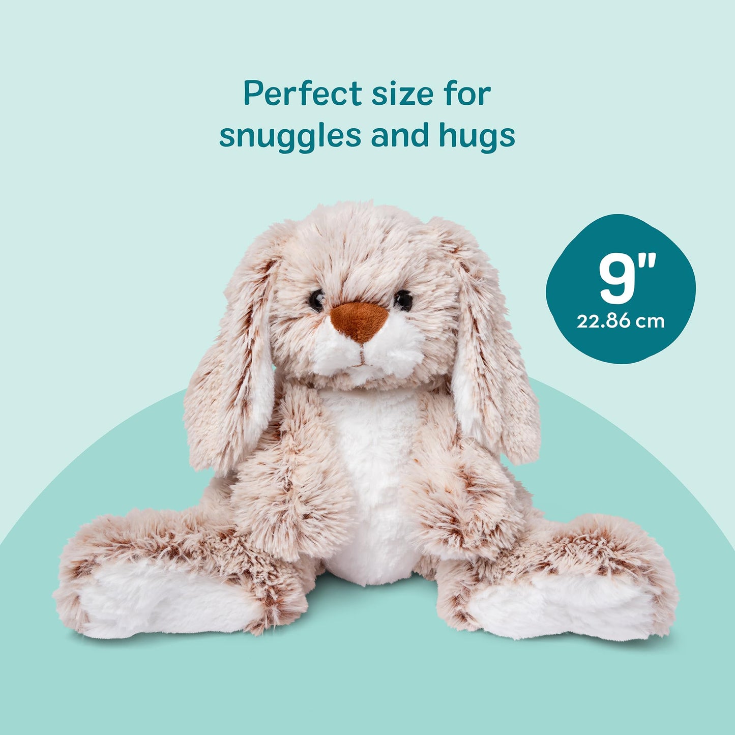 Melissa & Doug Burrow Bunny Stuffed Animal Plushie with Big Feet, Floppy Ears & Fluffy Tail, Adorable Pretend Play Toddler Toys for Girls & Boys 3+ Melissa & Doug