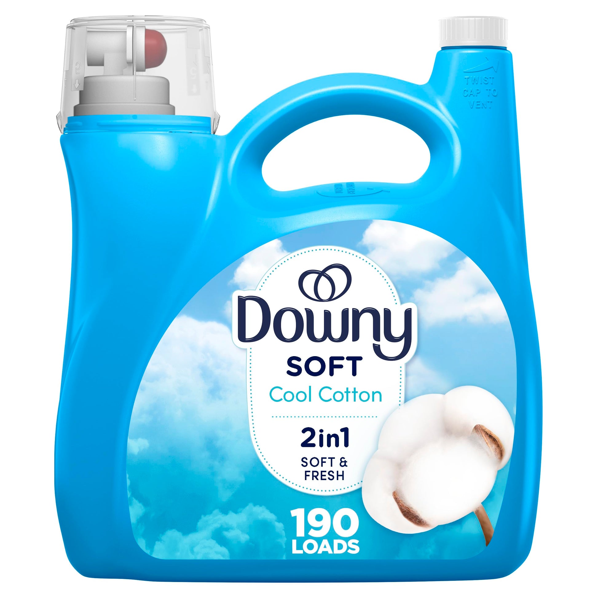 Downy Ultra Laundry Liquid Fabric Softener (Fabric Conditioner), Cool Cotton, 4.16L, 190 Loads Downy