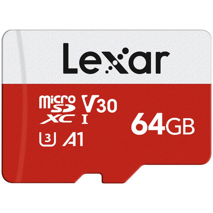 Lexar E-Series 64GB Micro SD Card, microSDXC UHS-I Flash Memory Card with Adapter, 100MB/s, C10, U3, A1, V30, Full HD, 4K UHD, High Speed TF Card - Available at All In One Marketplace Canada