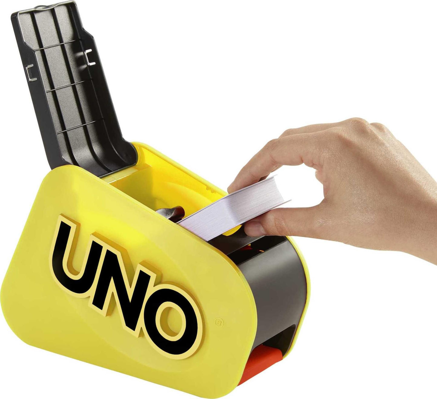 Mattel Games UNO Attack Mega Hit Card Game with Random-Action Launcher with Lights & Sounds & 112 Cards, Kid, Teen & Adult Game Night Ages 7 Years & Older Mattel Games