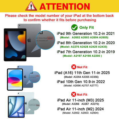 ProCase for iPad 10.2 Case iPad 9th/ iPad 8th/ iPad 7th Gen -Black