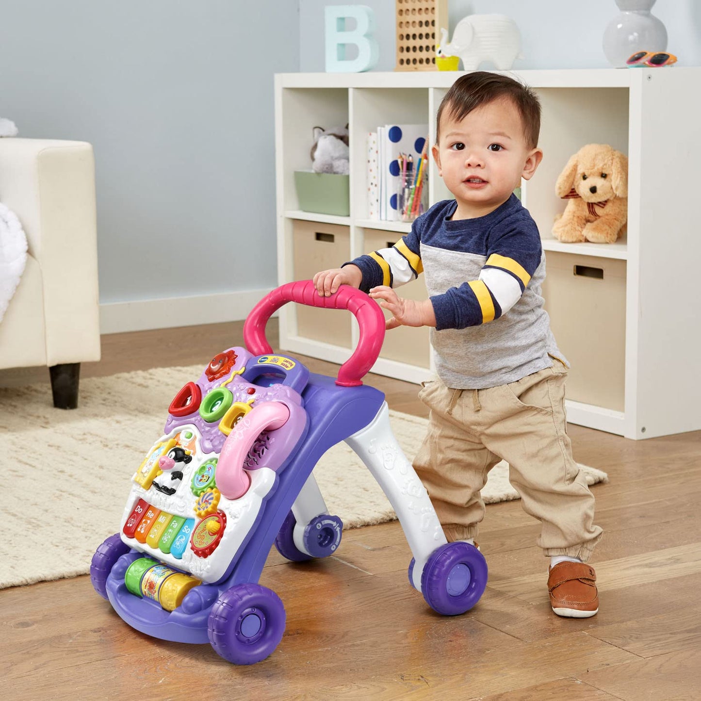 VTech Sit-to-Stand Learning Walker (Frustration Free Packaging - English Version), Purple VTech