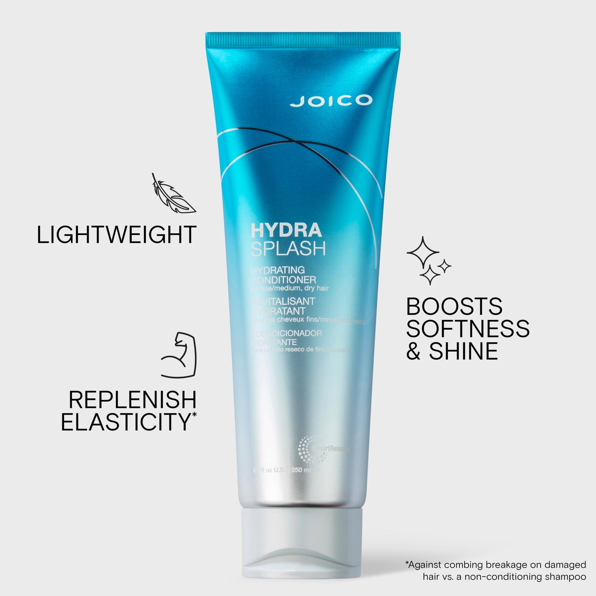 Joico HydraSplash Hydrating Conditioner for Fine to Medium Hair, Moisturizing Dry Damaged Hair with Keratin & Coconut Oil Joico