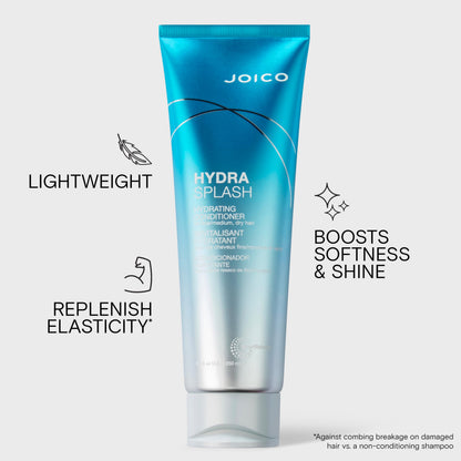 Joico HydraSplash Hydrating Conditioner for Fine to Medium Hair, Moisturizing Dry Damaged Hair with Keratin & Coconut Oil Joico