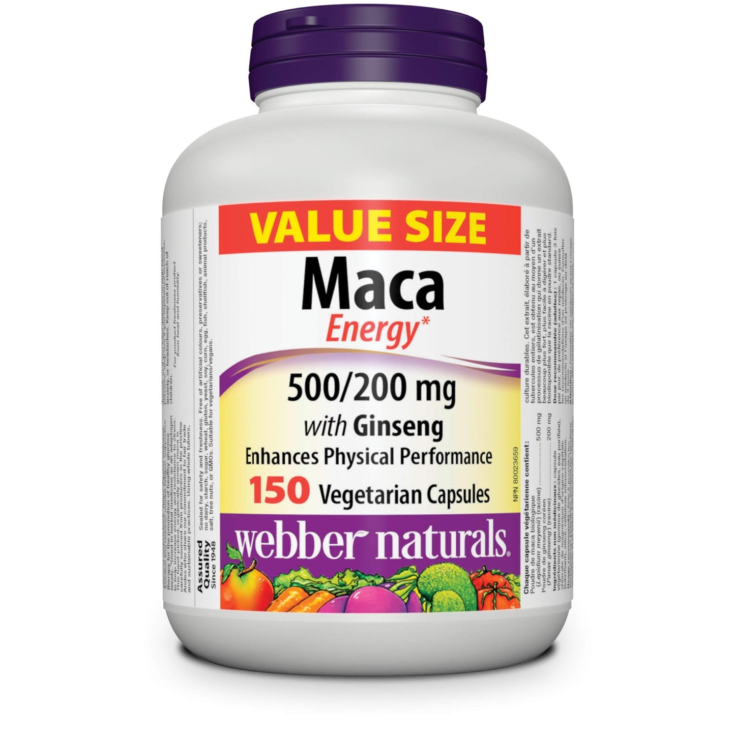 Webber Naturals Maca Energy with Ginseng, 150 Capsules Webber Naturals