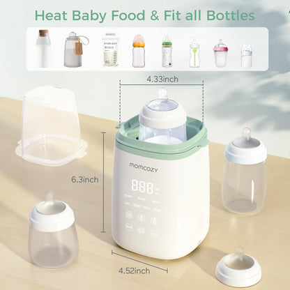 Momcozy Smart Baby Bottle Warmer & Steam Bottle Sterilizer, Fast Baby Milk Warmer with Accurate Temperature Control and Automatic Shut-Off, Multifunctional Bottle Warmers for Breastmilk or Formula